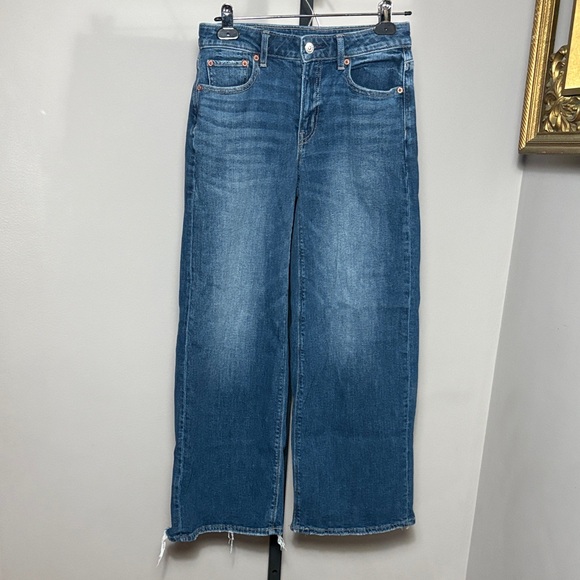 American Eagle Outfitters Denim - American Eagle AEO Size 00 Short Low Rise Baggy Wide Leg Denim Jeans